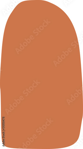 Orange Arc Shape Element