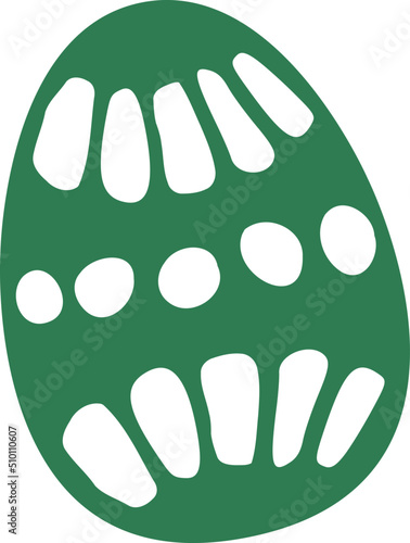 Green Easter Egg Dots Illustration