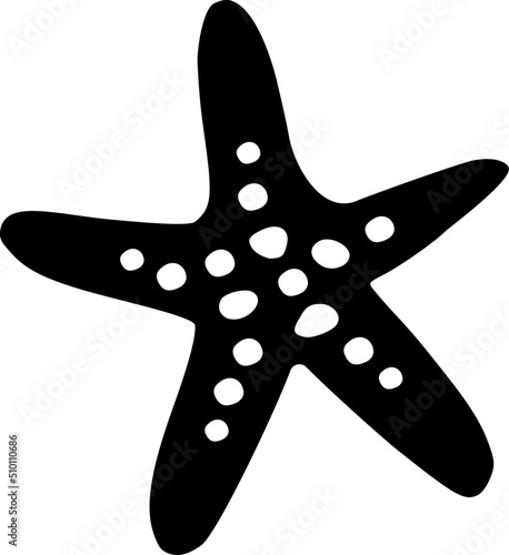 Black Sea Star Dots lIllustration