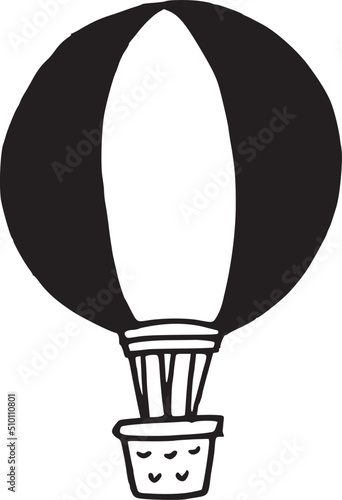 Hot Air Ballon Doodle Illustration