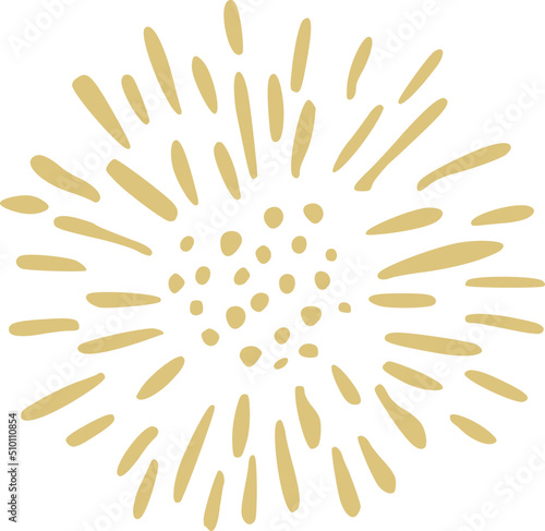 Golden Fireworks Splashes Illustration.svg