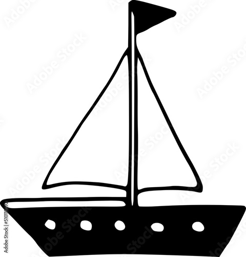 Sailboat Doodle Illustration