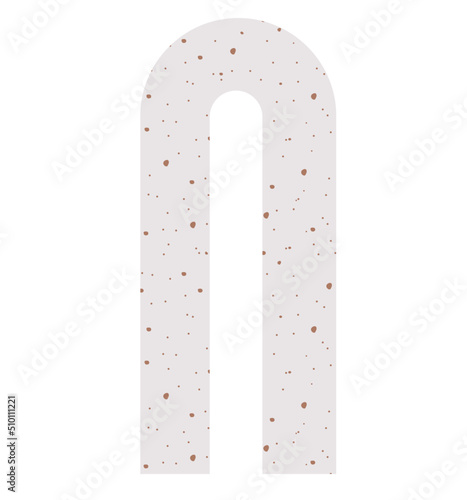 Modern abstract shape with stone texture element