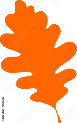 Orange Oak Leaf Illustration