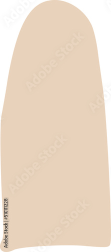 Slim Pink Arc Shape Element