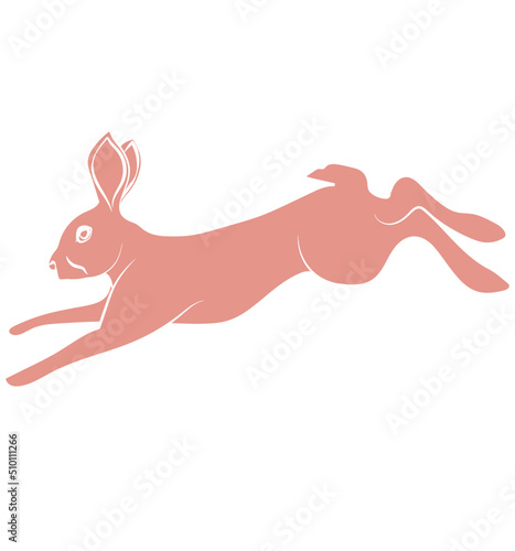 Running rabbit illustration