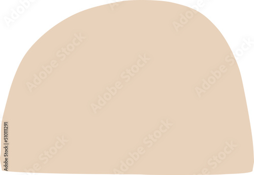 Pink Semicircle Shape Element