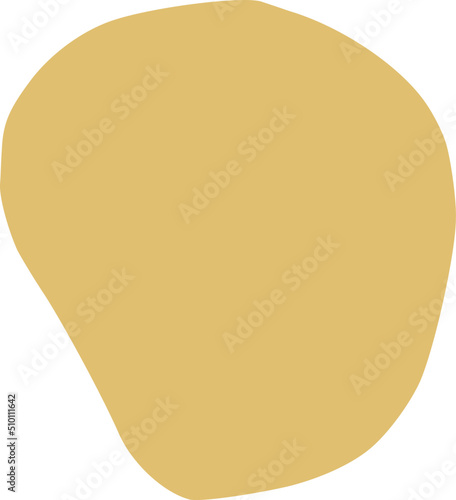 Yellow Organic Shape 1 Element