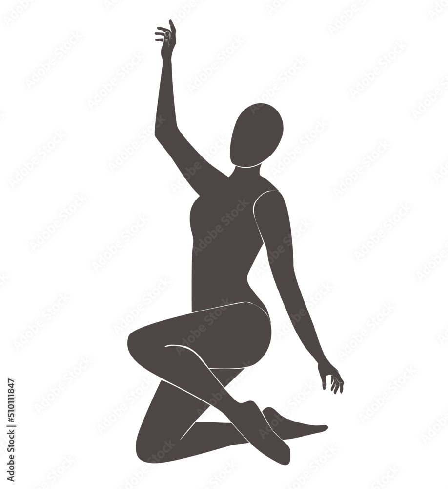 Abstract woman body silhouette illustration Stock Vector Adobe Stock