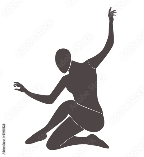 Abstract woman body silhouette illustration