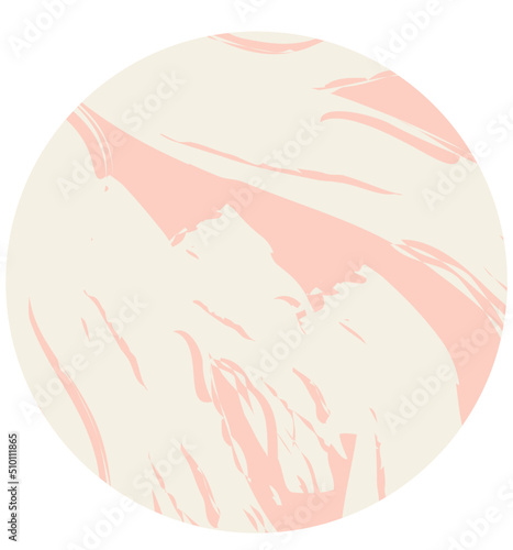 Abstract circle shape element with stone texture