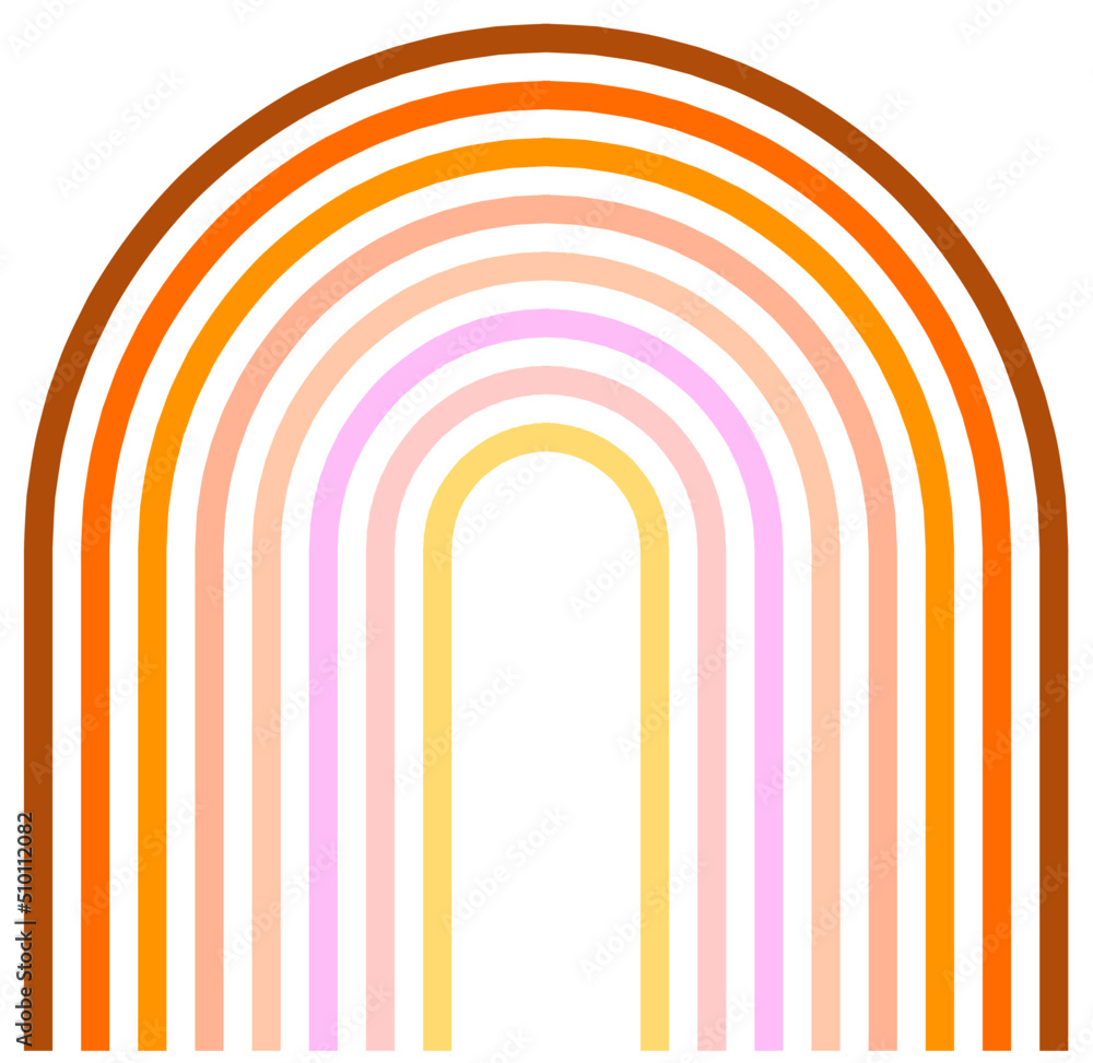 Retro rainbow element Retro rainbow element