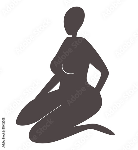 Abstract woman body silhouette illustration