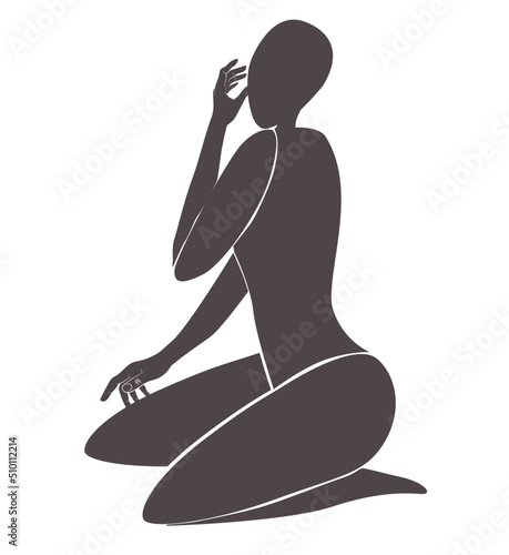 Abstract woman body silhouette illustration