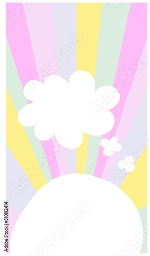 Colorful stories template with photo frame