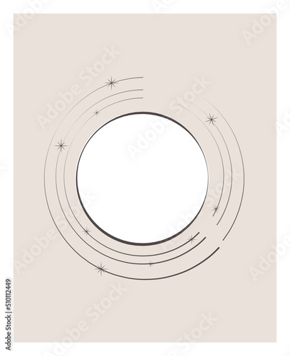 Modern template with photo frame 