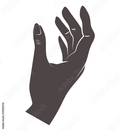 Abstract woman hand silhouette illustration