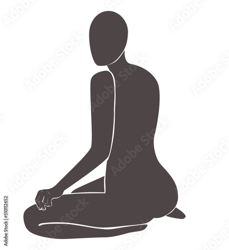 Abstract woman body silhouette illustration