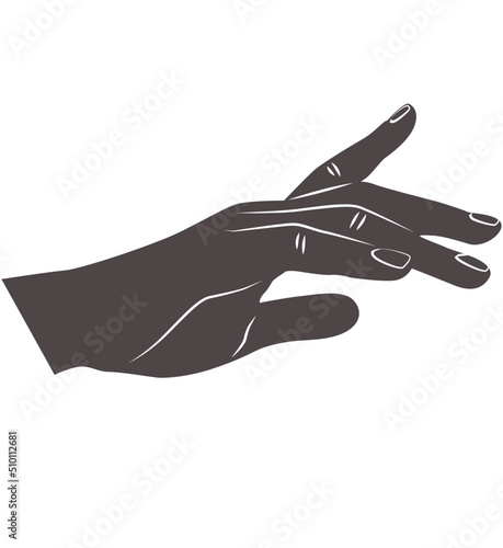 Abstract woman hand silhouette illustration