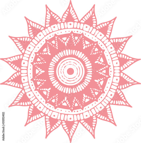 Set of hand drawn colorful mandalas