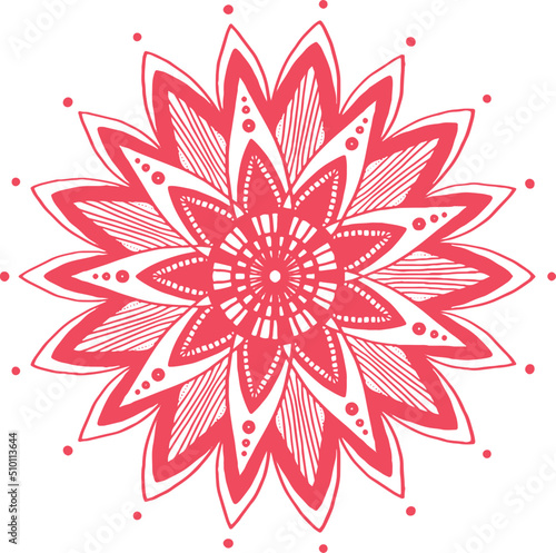 Set of hand drawn colorful mandalas