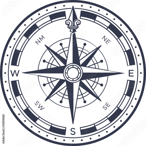 Vintage nautical compass