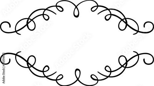 Calligraphic flourish vintage frame