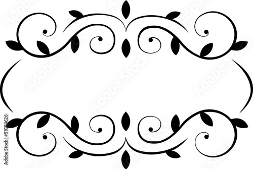 Vintage calligraphic motif ornate frame