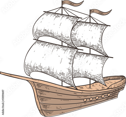 Vintage sailboat
