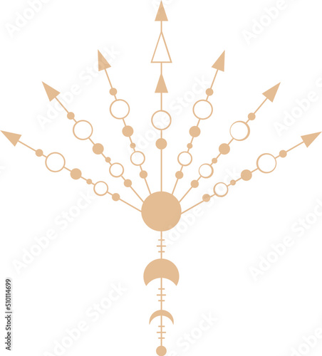 Mystic magic arrow symbol
