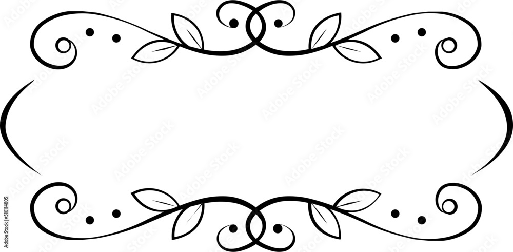 Vintage calligraphic motif ornate frame