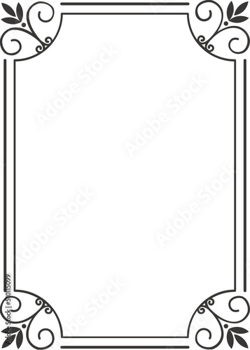 Vintage calligraphic frame