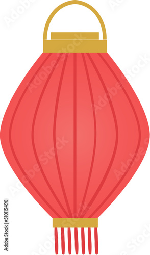 Red paper glowing lantern