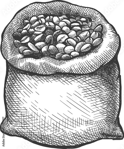 Bag of coffee beans