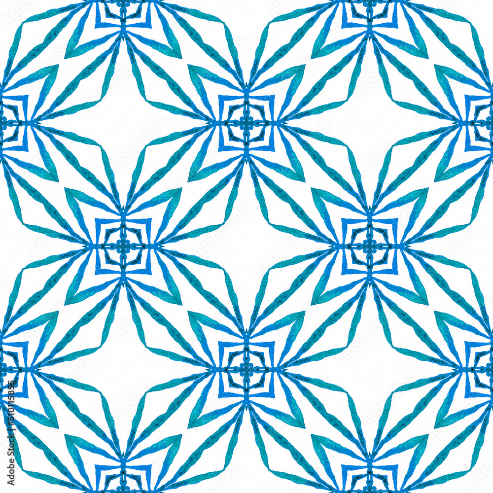 Organic tile. Blue mind-blowing boho chic summer Organic tile. Blue mind-blowing boho chic summer