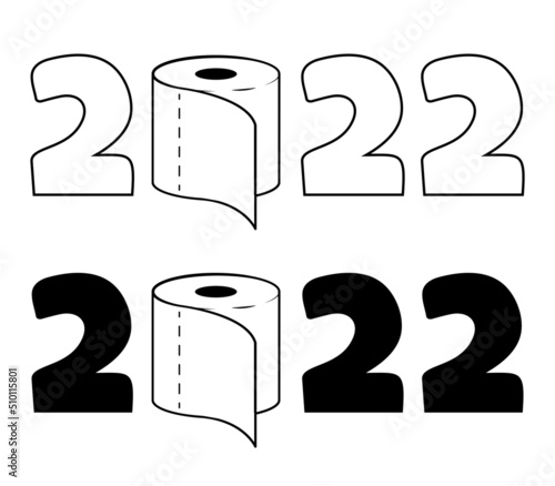2022 Toilet Paper, Year 2022 Sucks, Bad Year, Hate This Year Symbol