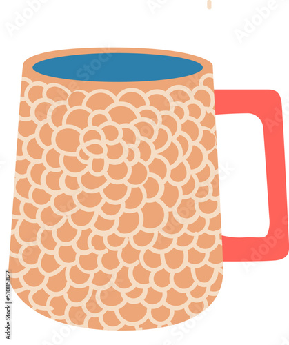 Porcelain cup with simple pattern