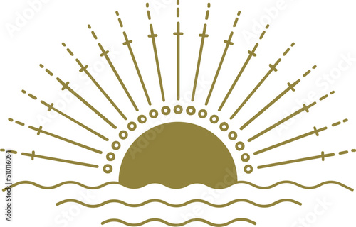 Sunrise at sea symbol