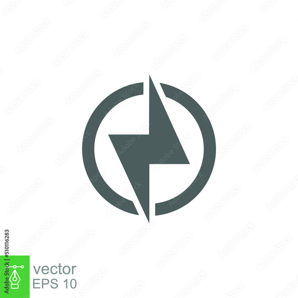 Power icon. Lightning, bolt, energy and thunder electric concept. Vector illustration isolated. EPS 10. Power icon. Lightning, bolt, energy and thunder electric concept. Vector illustration isolated. EPS 10.