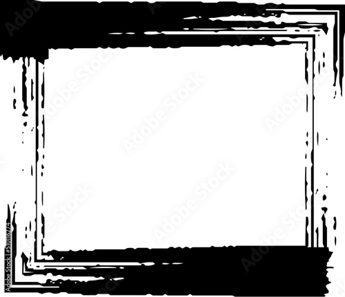 Grunge frame dirty ink border