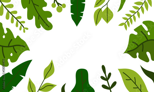 Tropical Natural Leaf Frame