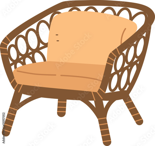 Wooden Chair Boho Illustration