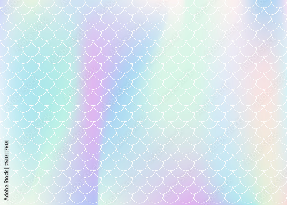 Gradient mermaid background with holographic scales. Gradient mermaid background with holographic scales.