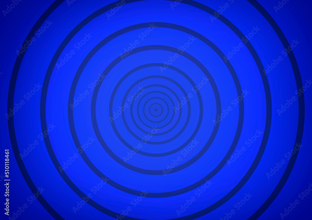 Obraz premium Blue background with concentric circles