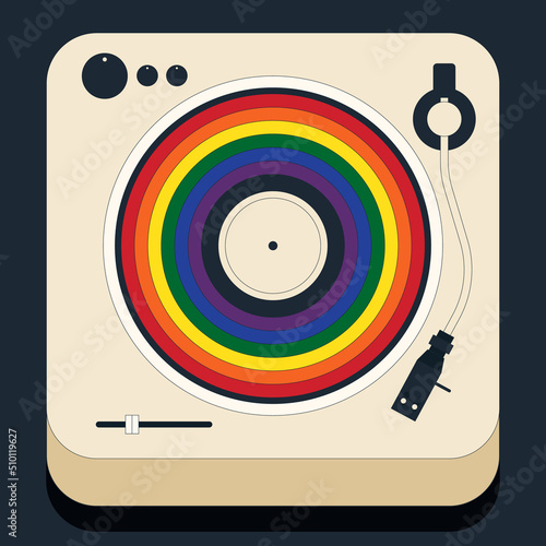 LGBTQ community pride month poster design template. Human rights and diversity concept