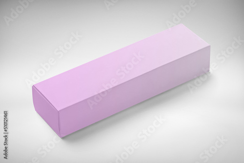 Pretty pink box isolated on white background