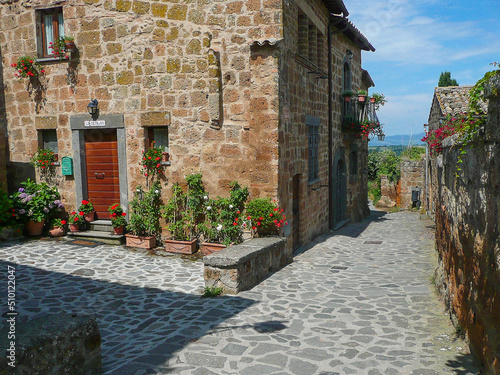 Italy beauty, adorable place in Civita di Bagnoregio, Tuscany , Toscana photo