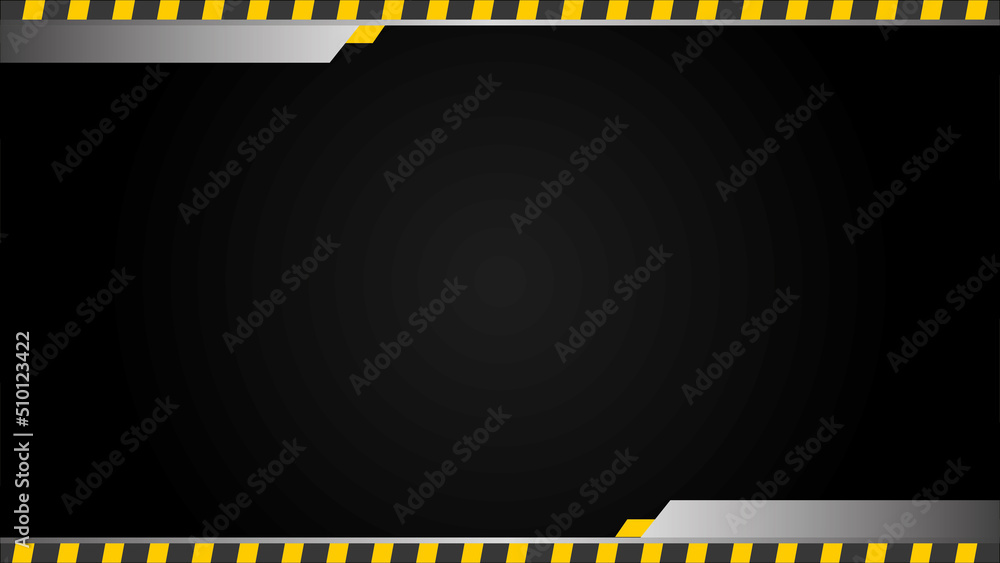 style yellow and black empty background. construction background for ...