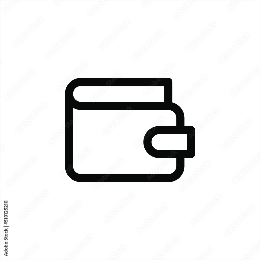 Modern wallet line icon. Premium pictogram isolated on a white background. Modern wallet line icon. Premium pictogram isolated on a white background.