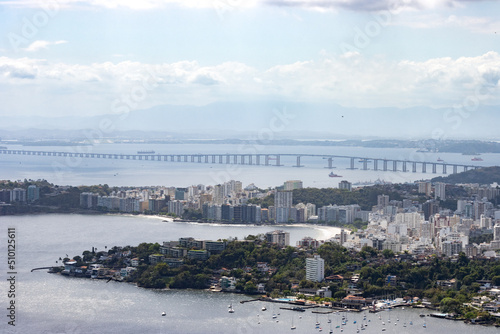 Vista aérea da Ponte Rio-Niteroi no estado do Rio de Janeiro photo